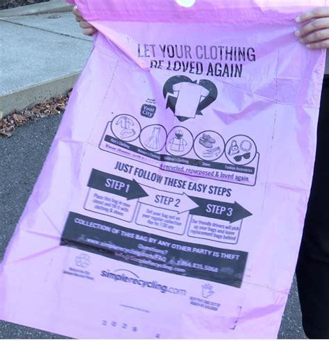 Chicopee DPW uses color coded system for textile recycling.